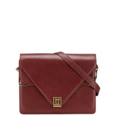 カルティエ マストライン 斜め掛け ショルダーバッグ ワインレッド ボルドー レザー レディース CARTIER 【中古】